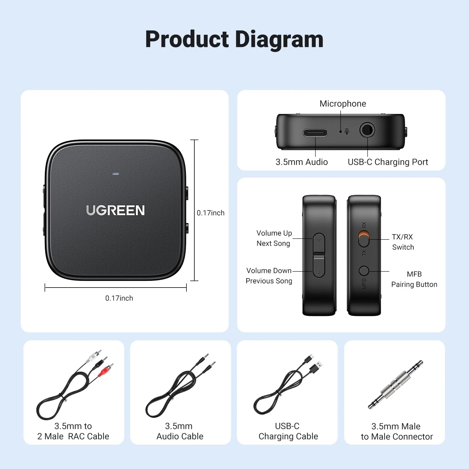 Ugreen Bluetooth Audio Receiver/Transmitter