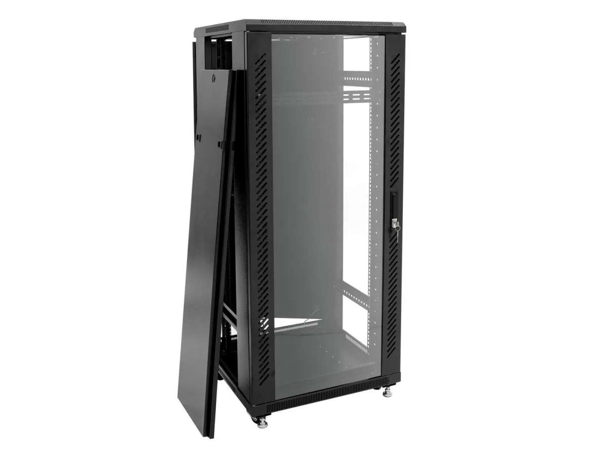 Roadinger SSC-24 Steel Cabinet with Glass Door 24U
