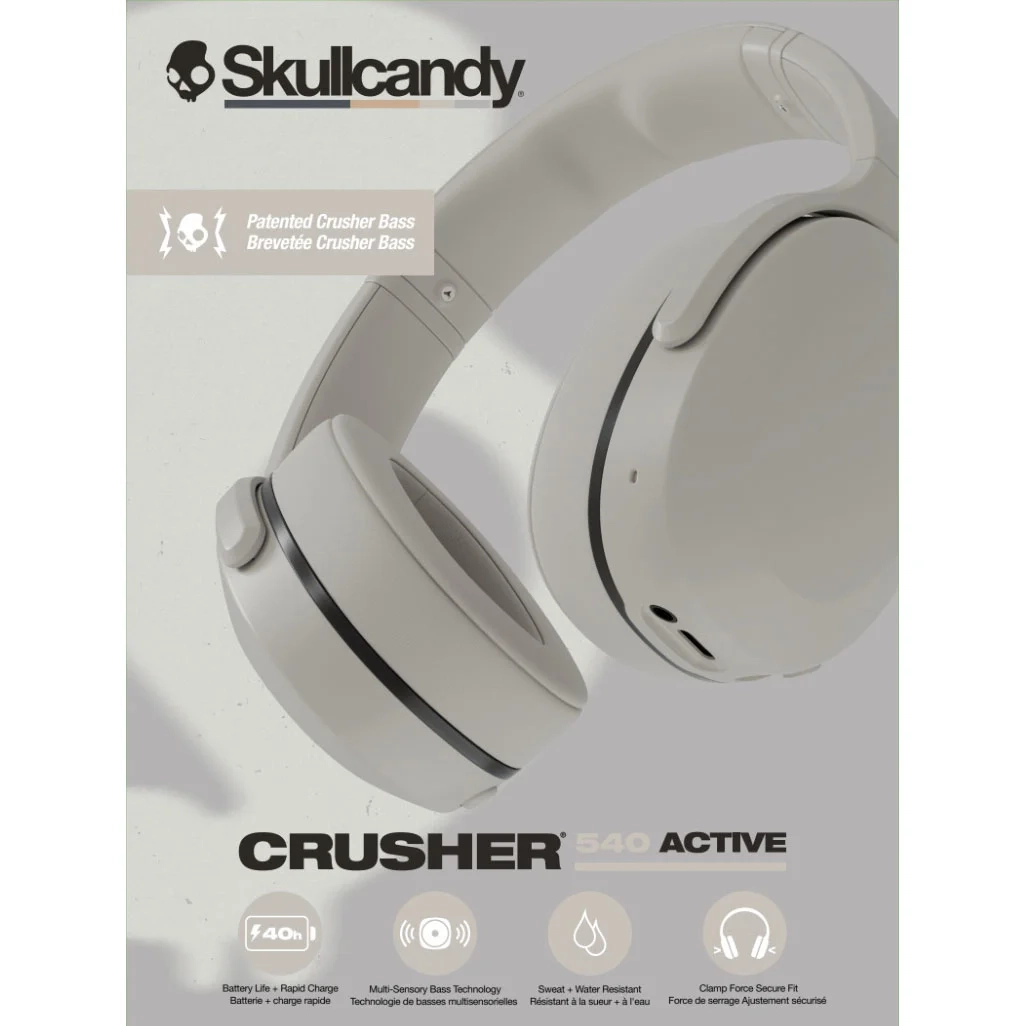Skullcandy Crusher 540 Active Over-Ear Grey Concrete