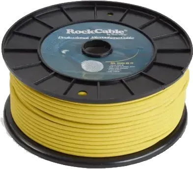 Rockcable Microphone Cable Roll 100m Yellow