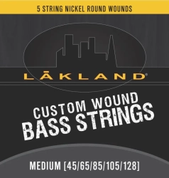 Lakland Custom Wound Nickel - Electric Bass String Set, 5-String, Medium
