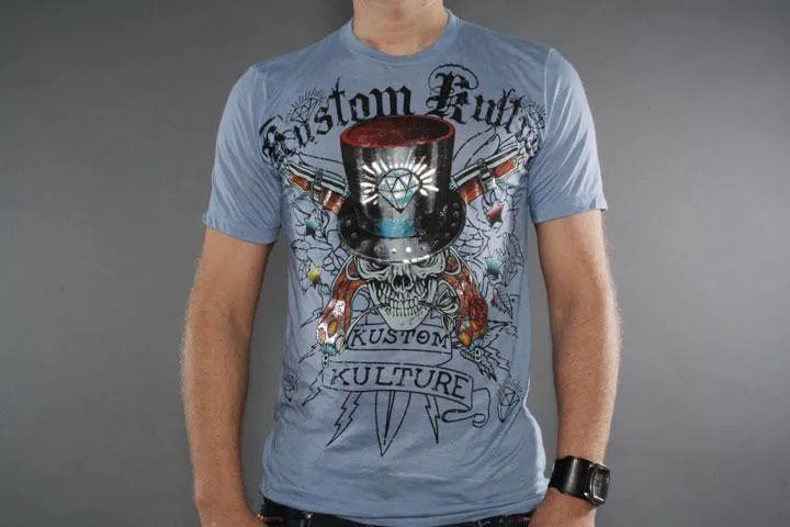Kustom Kulture Diamond T-Shirt Blue M
