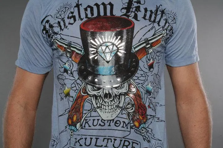 Kustom Kulture Diamond T-Shirt Blue M