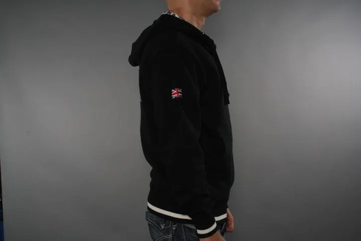Lonsdale London Stroke Hooded Zip Black XXL