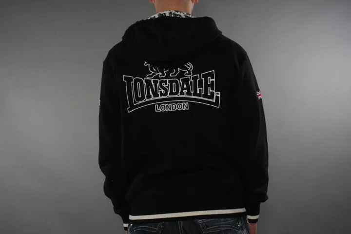 Lonsdale London Stroke Hooded Zip Black XXL