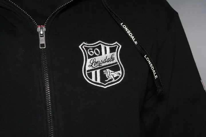 Lonsdale London Stroke Hooded Zip Black XXL