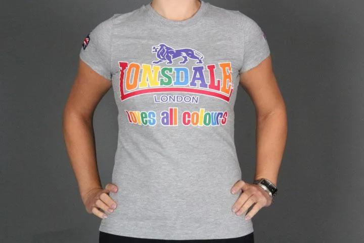 Lonsdale London Love Ladies T-Shirt Grey XL