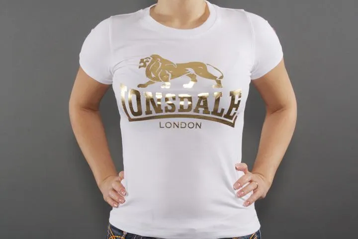 Lonsdale London Metallic Real T-Shirt White M (38)