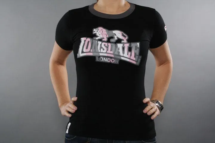 Lonsdale London Logo Stripes T-Shirt Black M