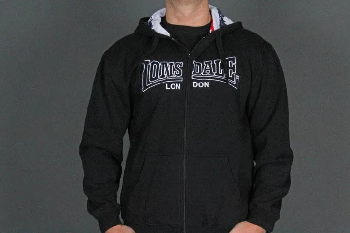 Lonsdale London Union Jack Hooded Zip Black M
