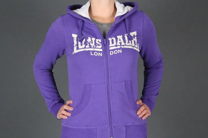 Lonsdale London Caty Zip Hood Purple M
