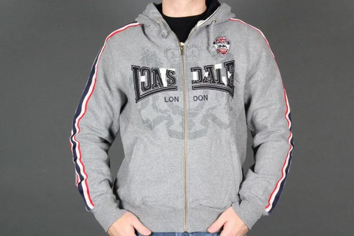 Lonsdale London Gavin Zip Hoodie Grey L