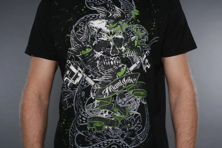 Miami Ink Green Snake T-Shirt L