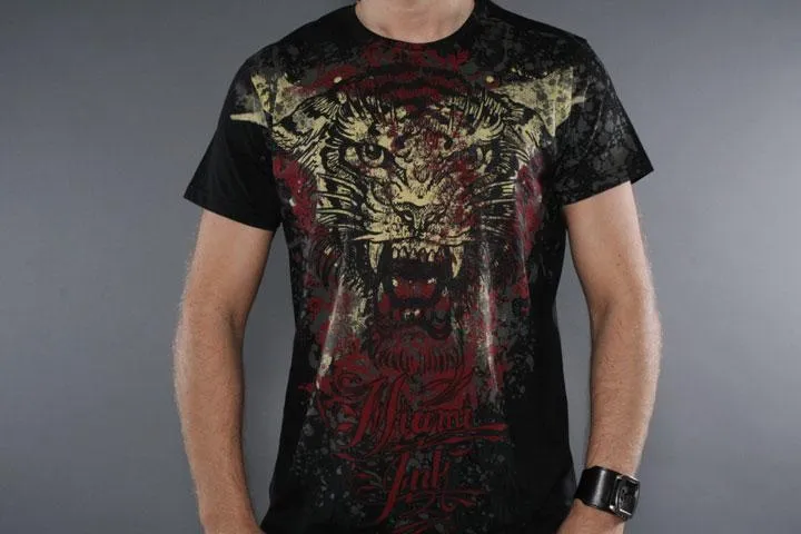 Miami Ink Tiger T-shirt Black M