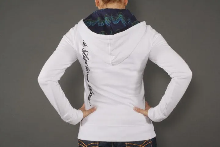 Tapout Sketch Zip Up Hood White L