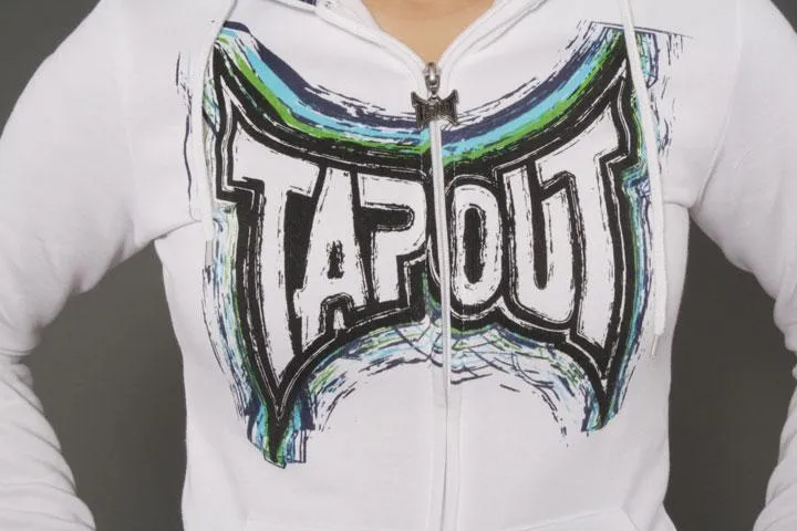 Tapout Sketch Zip Up Hood White L