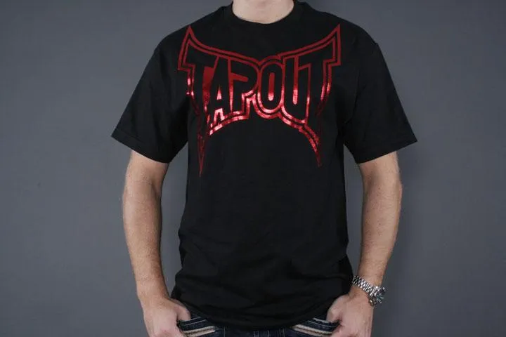 Tapout Foil Tee Black/Red XL