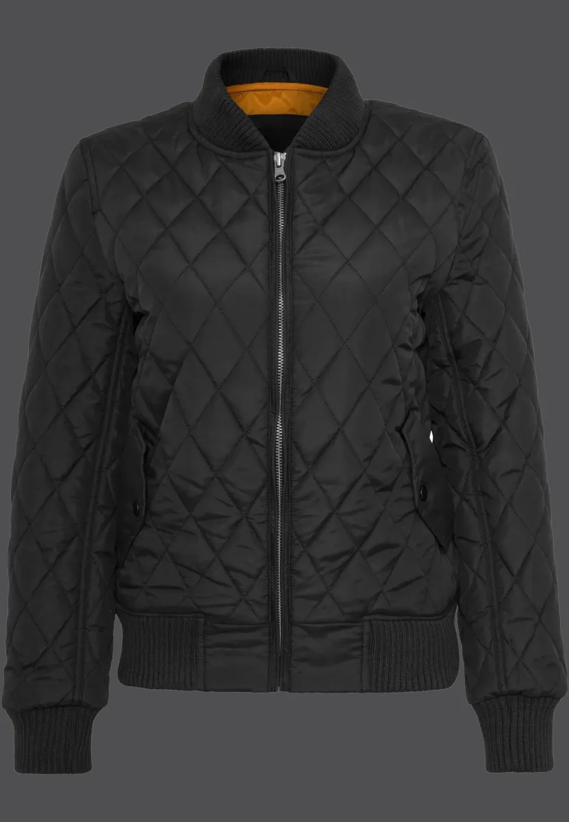 Urban Classics Diamond Quilt Bomber Jacket Ladies Black M