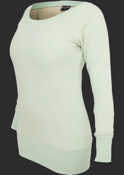 Urban Classics Melange Crewneck Ladies Mint/White M