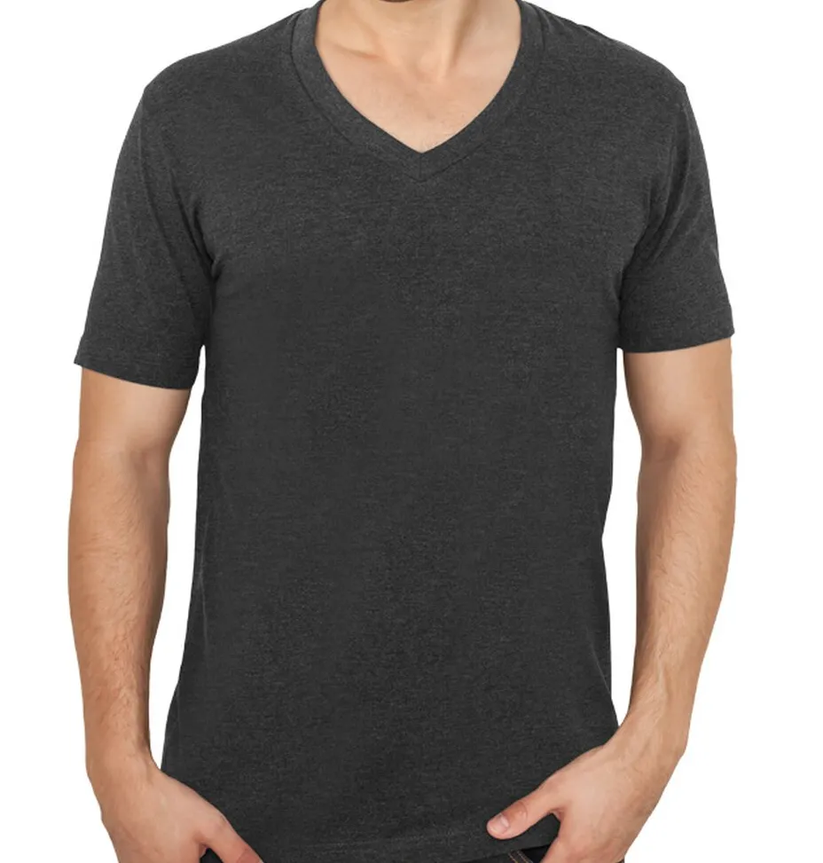 Urban Classics TB169 V-Neck Basic T-Shirt Grey L