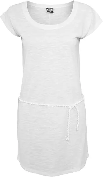 Urban Classics TB923 Ladies Slub Jersey Dress White S