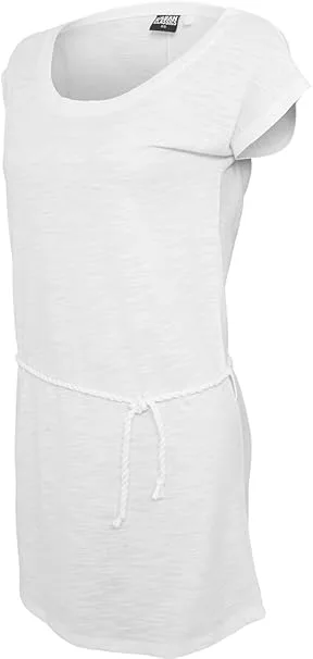 Urban Classics TB923 Ladies Slub Jersey Dress White S