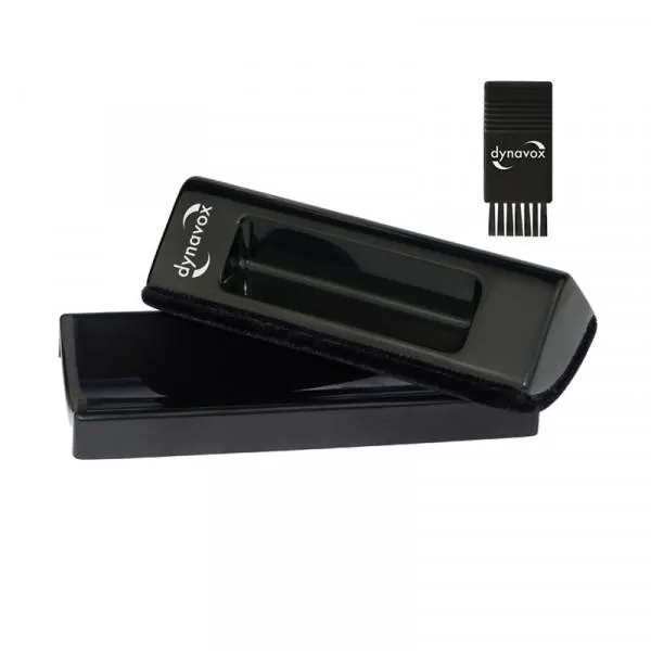 Dynavox Velvet Cleaning Puck + Nylon Brush Black