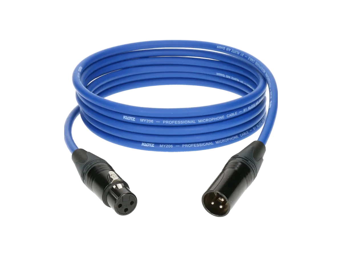 Klotz 1xXLR Ma > 1xXLR Fe Neutrik Blue 10m