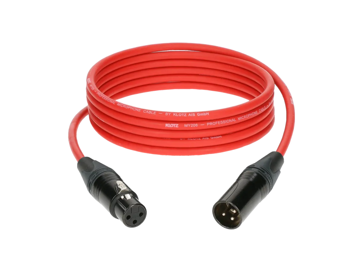 Klotz 1xXLR Ma > 1xXLR Fe Neutrik Red 2m