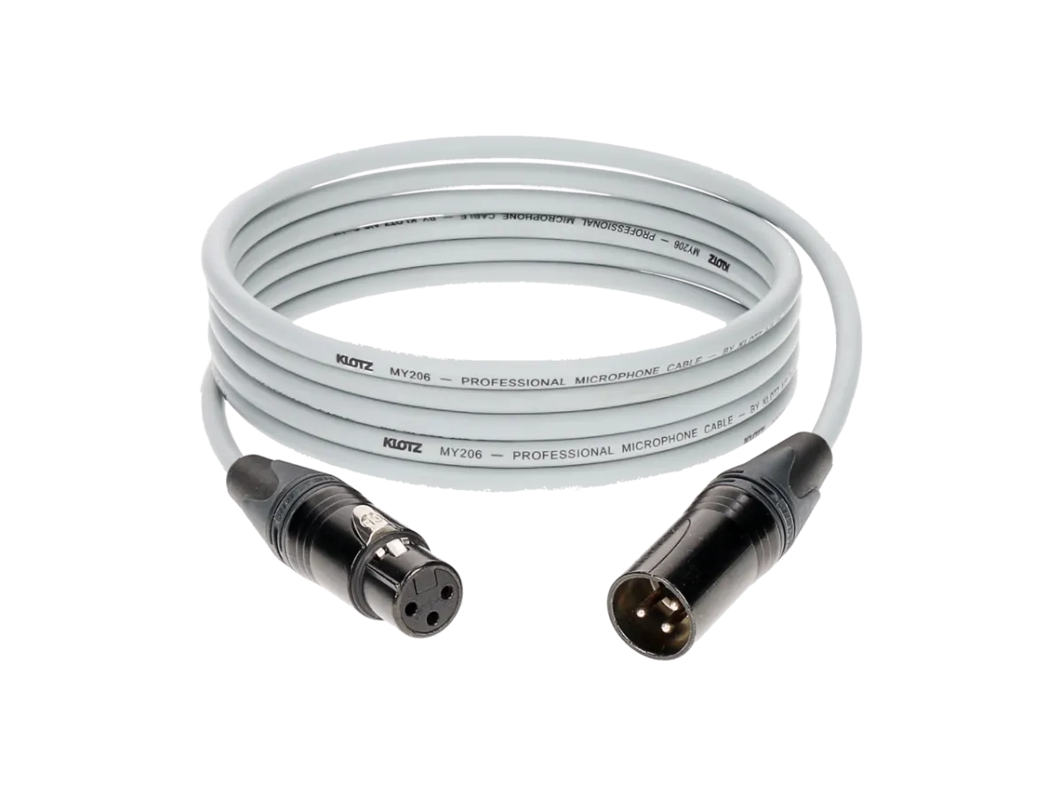 Klotz 1xXLR Ma > 1xXLR Fe Neutrik Grey 3m