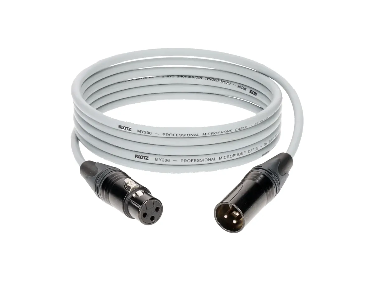 Klotz 1xXLR Ma > 1xXLR Fe Neutrik Grey 10m
