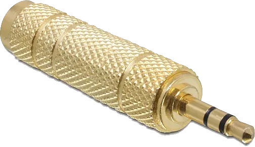 Delock 3.5mm Ma ST 3-pin > 6.3mm Fe 3-pin Adapter