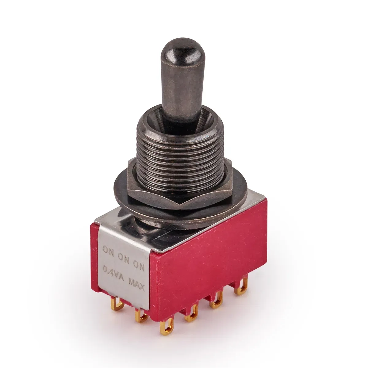 MEC Maxi Toggle Switch Short 4P3T Black