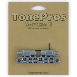 TonePros TPFR Tune-O-Matic Bridge With Roller Saddles Chrome