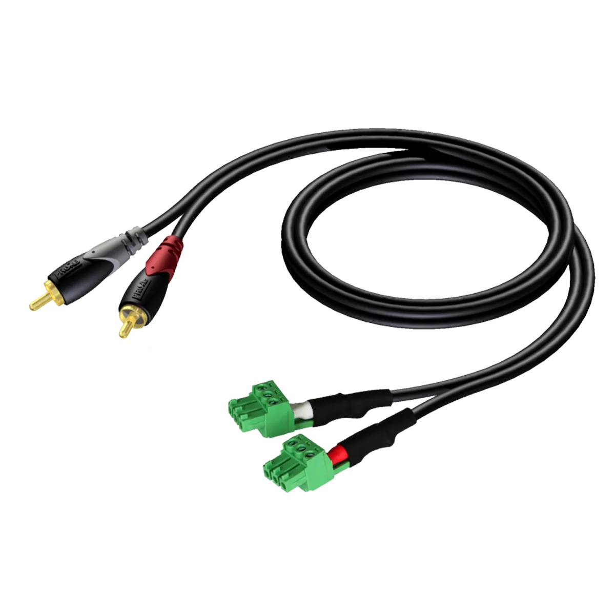 Procab 2 x RCA Ma > 2 x Euroblock/Phoenix 1m