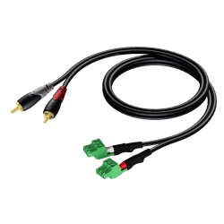 Procab 2 x RCA Ma > 2 x Euroblock/Phoenix 1m