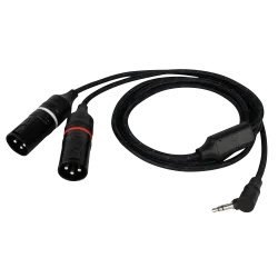 DAP Audio Angled 3.5mm > 2 x XLR Ma 0.75m Galvanically Isolated