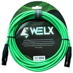 Welx 1xXLR Ma > 1xXLR Fe Green 9m