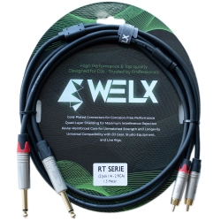 Welx 2xRCA Ma > 2x6.3mm Ma MO Blackwave 1.5m