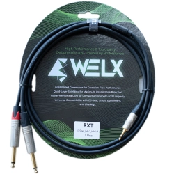 Welx 1x3.5mm Ma ST > 2x6.3mm Ma ST Blackwave 1.5m