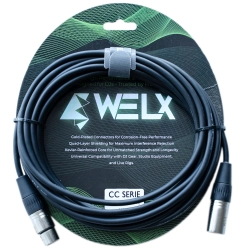 Welx 1xXLR Ma > 1xXLR Fe Blackwaves 3m