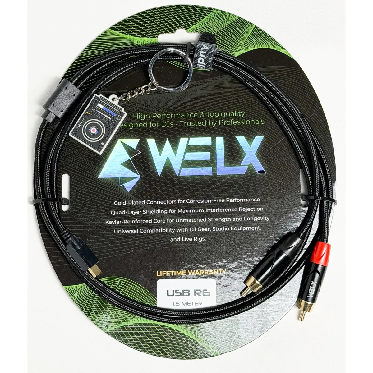 Welx USB-C Ma > 2xRCA Ma 1.5m