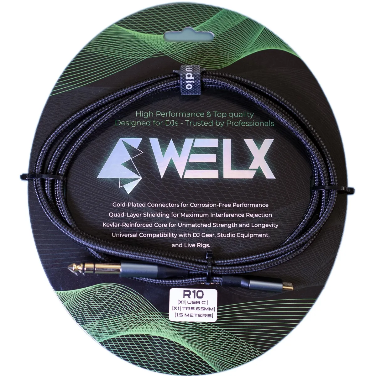 Welx USB-C Ma > 6.3mm Ma ST 1.5m