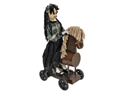 Europalms Halloween Figure Girl on Pony Animated 90cm
