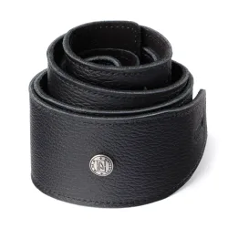 Jim Dunlop BMF08BK Black Leather Guitar Strap 64mm