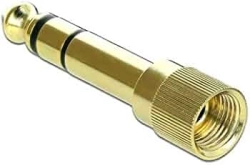 DeLock Headphone Screw Adapter 6.3mm/3.5mm Gold