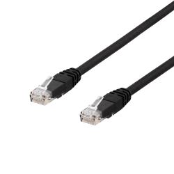 Deltaco U/UTP Cat6a Patchcable 2m 500MHz LSZH Black