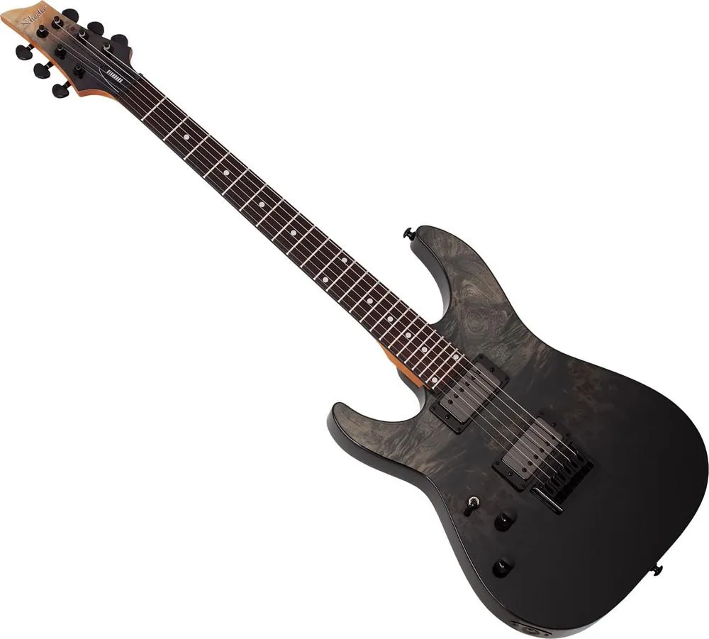 Schecter C-1 Standard Black Fade Burst BURL BFBB Left