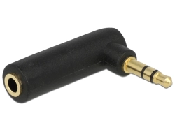 Delock Angled 3.5mm Stereo Ma>Fe Adapter 3-pin
