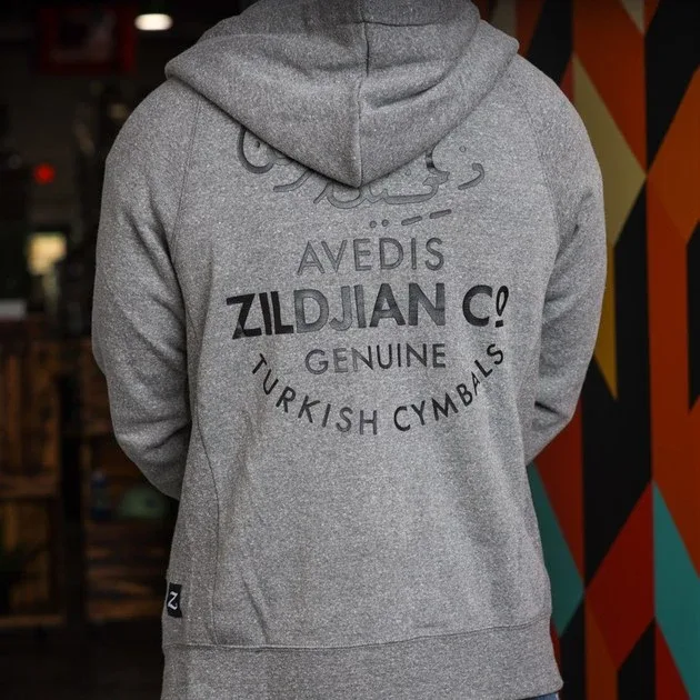 Zildjian Gray Zip-Up Hoodie Medium